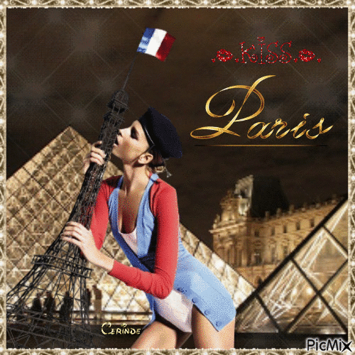 Kiss from Paris - Darmowy animowany GIF