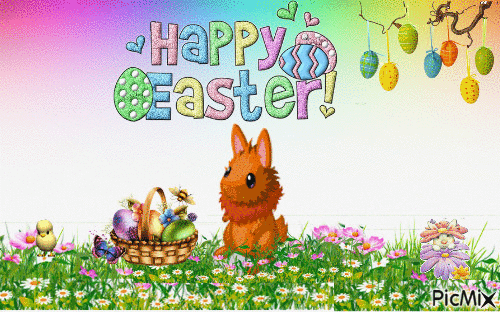 Easter Bunny fluffy - Ücretsiz animasyonlu GIF