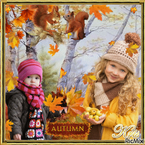Autumn child - Darmowy animowany GIF
