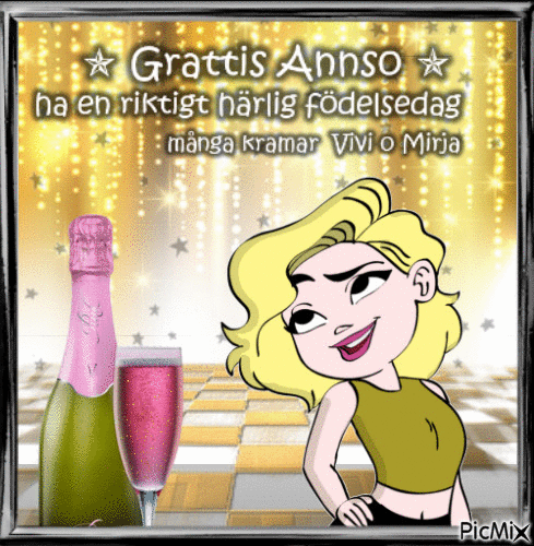 Grattis Annso 2019 - Бесплатный анимированный гифка