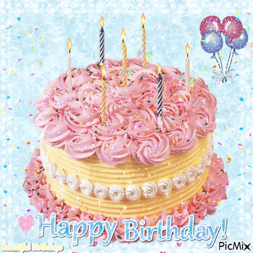 Happy Birthday Cake - GIF animado gratis