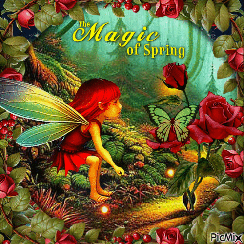Mágica Primavera - GIF animé gratuit