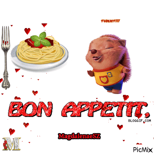 Bon Appetit - Animovaný GIF zadarmo