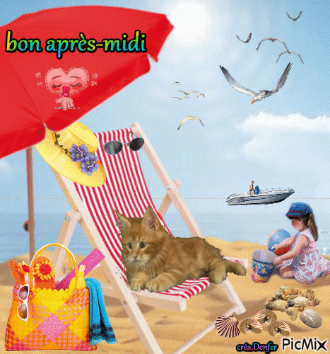 bon apres midi - Zdarma animovaný GIF