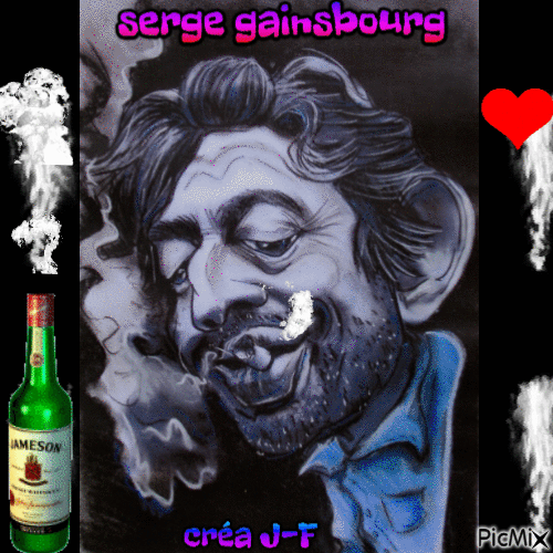 serge gainsbourg - Бесплатный анимированный гифка