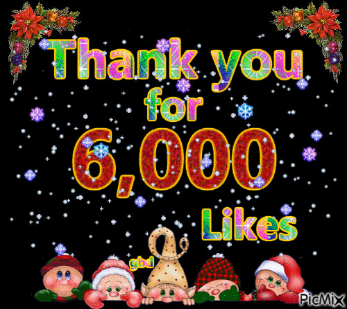 Christmas TY 6,000 likes - Free animated GIF
