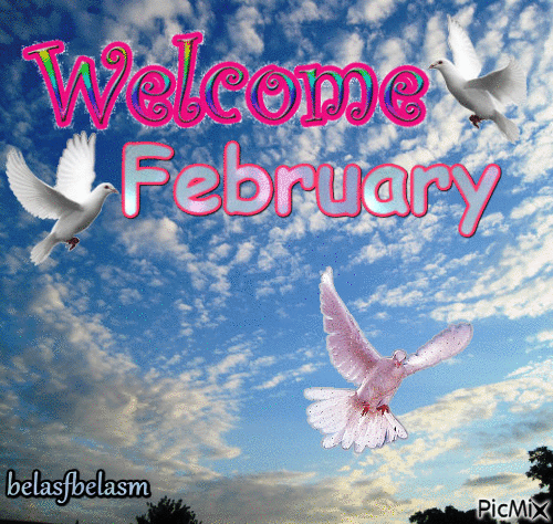 Bem-vindo fevereiro - Darmowy animowany GIF