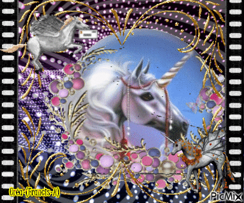 Licornes - Animovaný GIF zadarmo