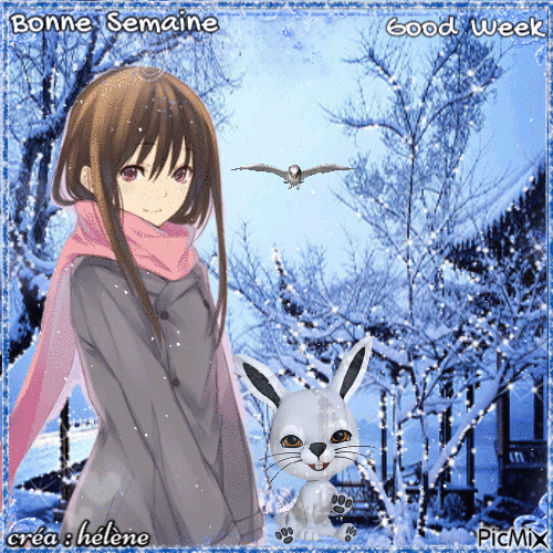 Manga hiver _ Bonne semaine - Zdarma animovaný GIF