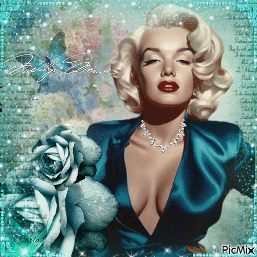 Portrait de Marilyn Monroe - Gratis animeret GIF