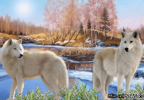 Nos amis les loups - Darmowy animowany GIF