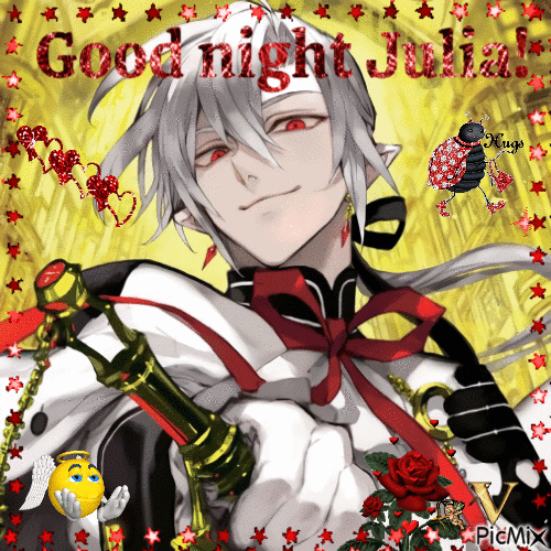 wish good night for your cute lovely girl julia - Free animated GIF
