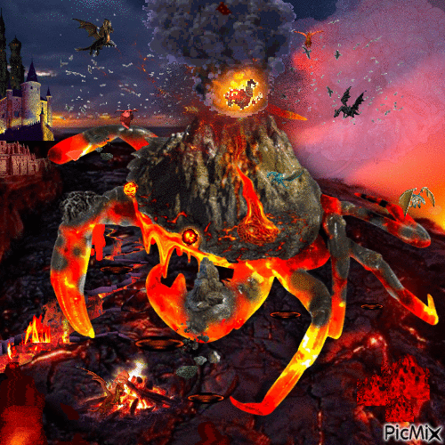 Volcano crab - 免费动画 GIF