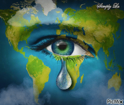 O Planeta Azul Agoniza! - GIF animate gratis