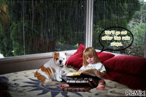A rainy day. - GIF animasi gratis