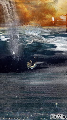 Drowning in pain - GIF animasi gratis