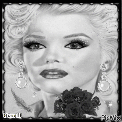 Marilyn Monroe-Vintage. - Gratis geanimeerde GIF