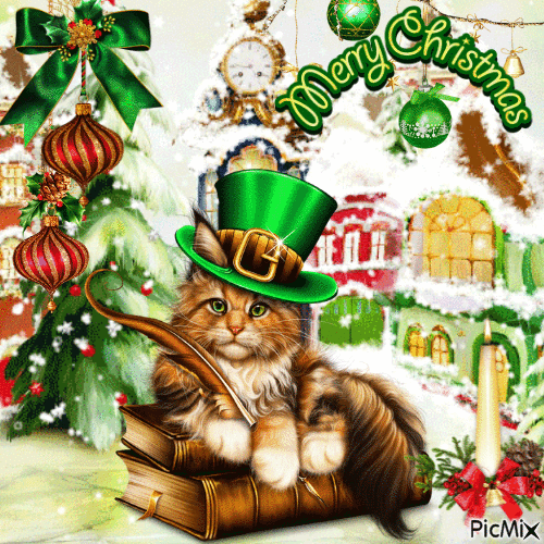 ☆☆CAT - MERRY CHRISTMAS ☆☆ - Ingyenes animált GIF