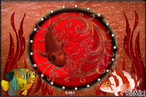 Aquarium In Red - Darmowy animowany GIF