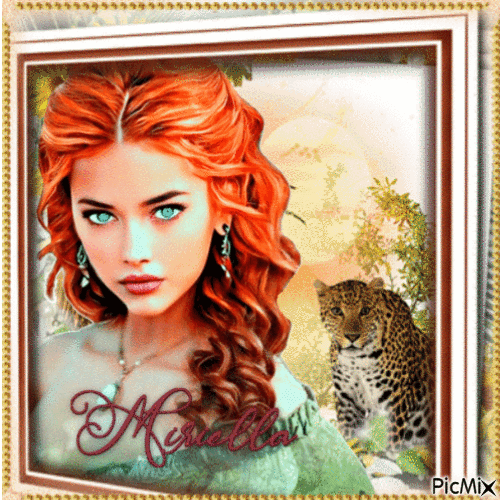 Woman  in  rousse et  tigre - Besplatni animirani GIF