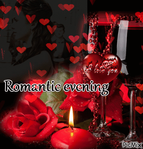 romantic evening - Бесплатный анимированный гифка