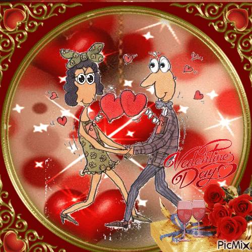 VALENTINE COUPLE - GIF animado grátis