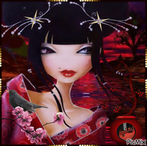 Killer Geisha - GIF animado grátis