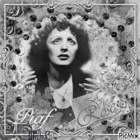Edith Piaf - Nemokamas animacinis gif
