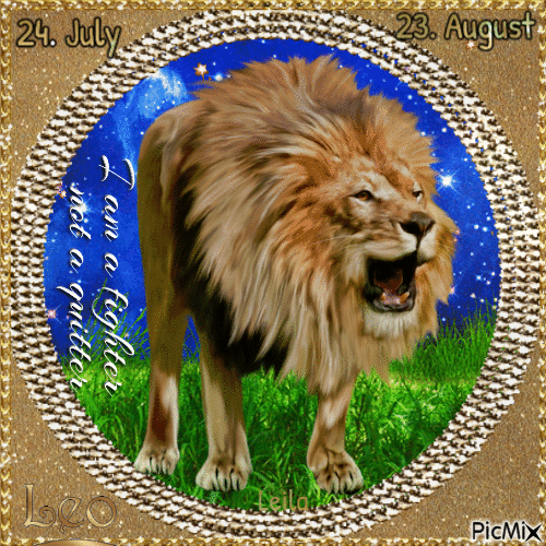 Leo. The zodiac sign Leo - GIF animado grátis