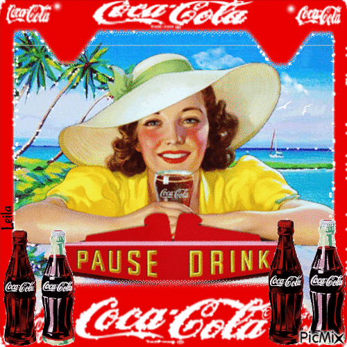 Advertising. Drink Coca - Cola - Free animated GIF - PicMix