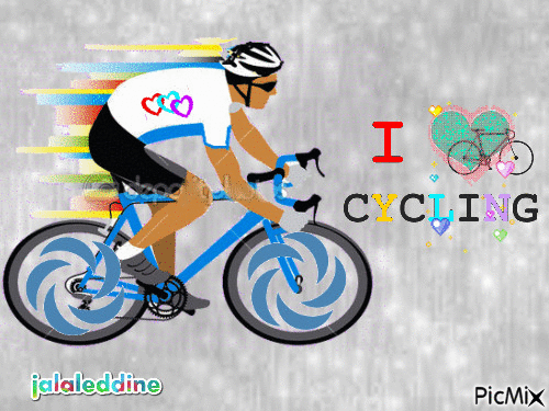 I Love Cycling - Animovaný GIF zadarmo