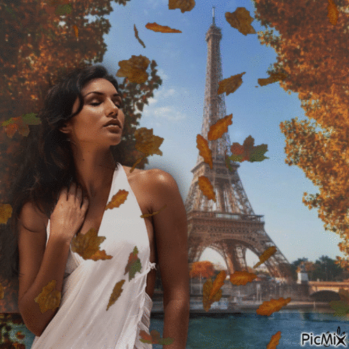 Automne à Paris - GIF animé gratuit