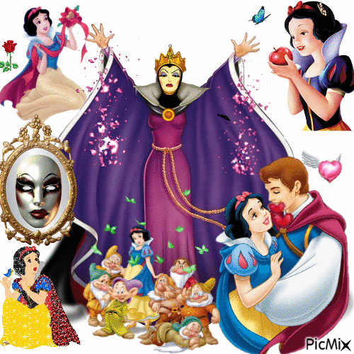 Snow White and the Seven Dwarfs - Bezmaksas animēts GIF