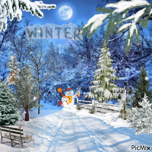 Winter - GIF animado grátis