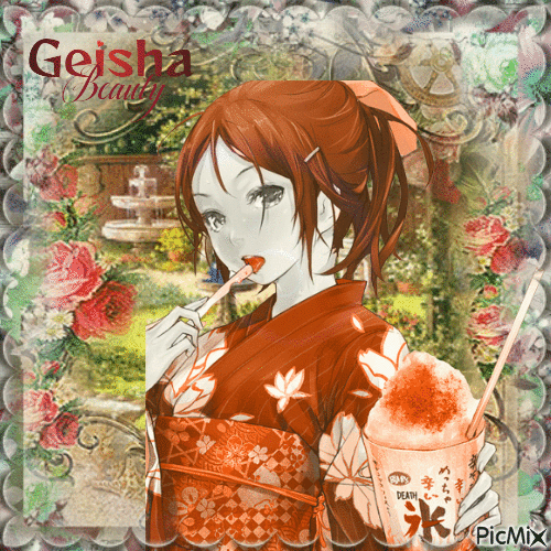 Manga-geisha - GIF เคลื่อนไหวฟรี