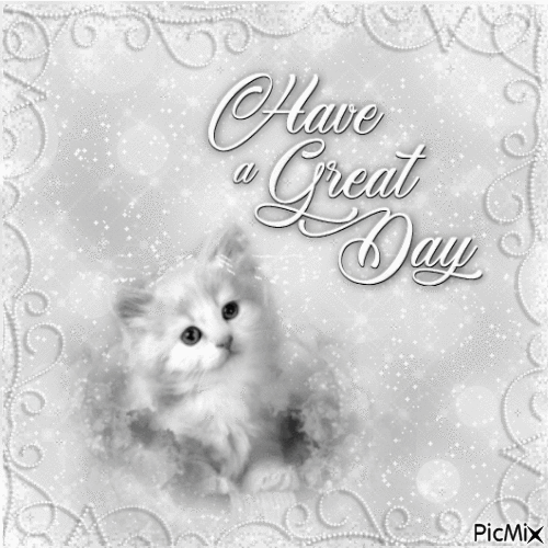 have a great day cat - Бесплатни анимирани ГИФ