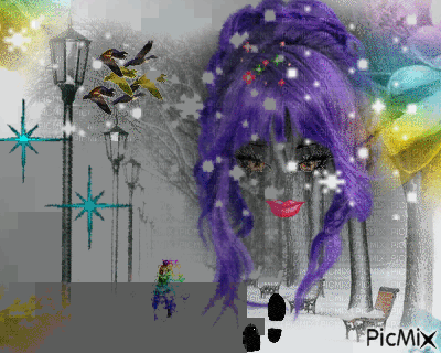 Fantasy- Winter-Quebles  ❄️☃️🙂 - 無料のアニメーション GIF