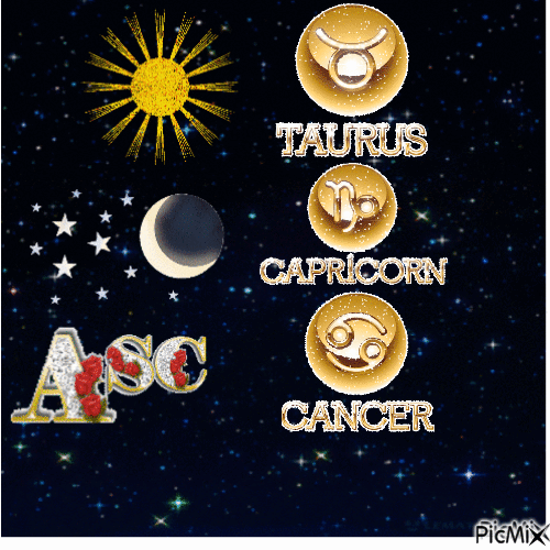 sol touro asc cancer lua em capricornio - Animovaný GIF zadarmo