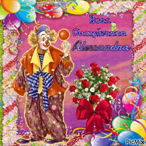 Buon compleanno Alessandra - Gratis animerad GIF