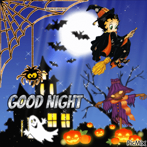 Good Night Halloween - Free animated GIF