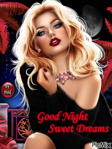 Good Night & Sweet Dreams - Nemokamas animacinis gif
