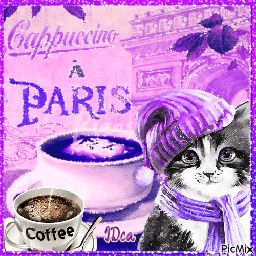 Café ou cappuccino - Darmowy animowany GIF