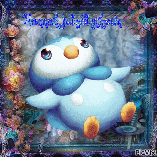 Piplup laying on it's back - GIF animé gratuit