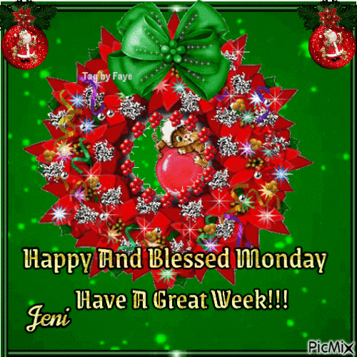 Happy and blessed monday - GIF animate gratis