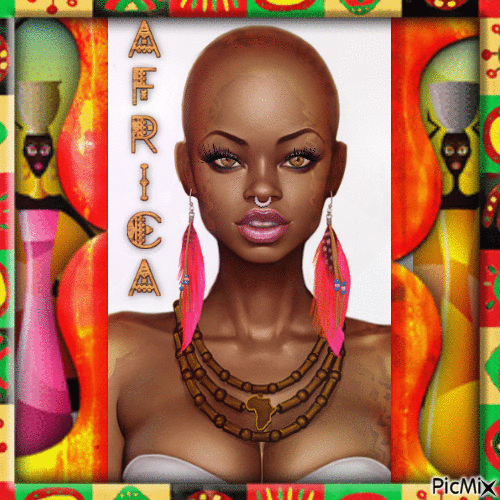 AFRICAN GIRL - Безплатен анимиран GIF