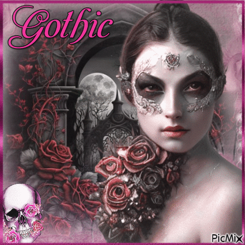 Concours : Gothique avec des roses - Gratis animerad GIF
