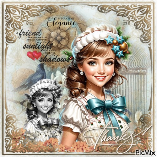 ⊱╮🌸✿꧂THANKS MY FRIEND꧁✿🌸╭⊱ - 免费PNG