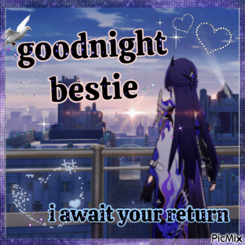 goodnight bestie - GIF animado gratis