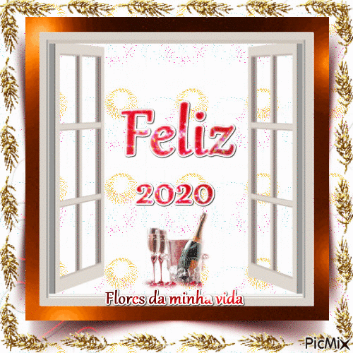 Feliz 2020 - Бесплатный анимированный гифка