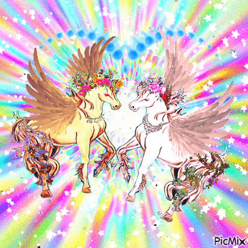Across the universe. Warm wishes (Pegasus) - Free animated GIF